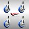 Service Caster 5 Inch 316SS Blue Poly Swivel 1-1/4 Inch Expanding Stem Caster Set Brake SCC SCC-SS316EX20S514-PPUBBLUE-TLB-114-4 - alternate 2